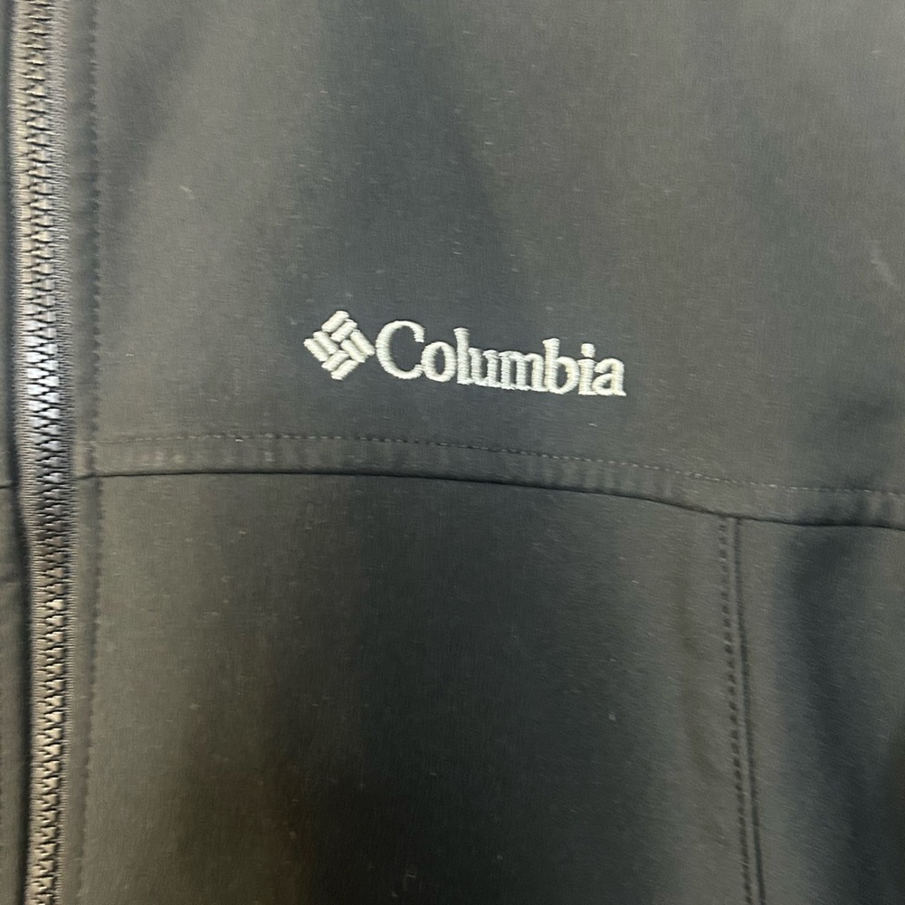 Columbia Black Full-Zip Jacket Mens Casual Winter Fall Medium Everyday Work - Picture 2 of 5